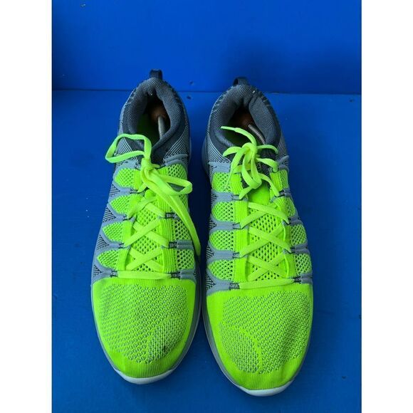 Nike Mens FlyKnit Lunar 2 620465-700 Gray Volt Running Shoes Lace Up Size 13 - Picture 4 of 6